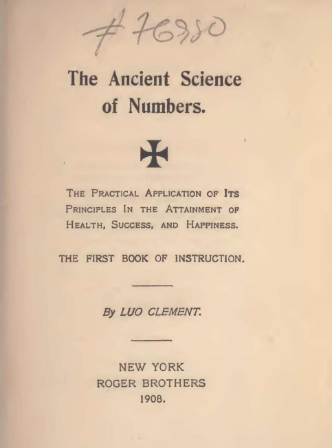 clement ancient science of numbers